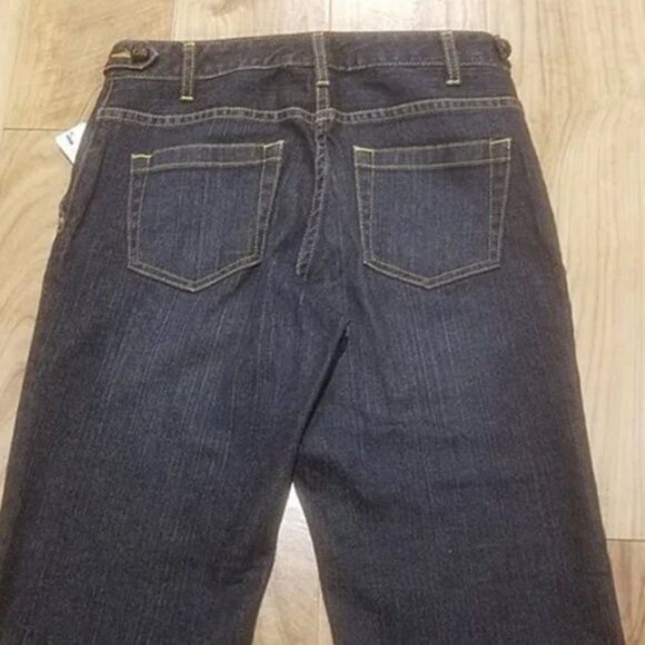 Nwt Nautica Dark Wash Denim Cropped Pants Cuffed Capris Jeans Size 4 Mid-Rise - Picture 10 of 14